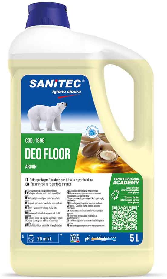 Deo Floor Detergente Profumato Per Superfici All&#039;Argan Sanitec 5 L