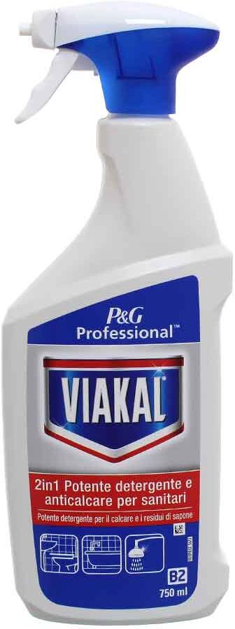 Viakal Spray Anticalcare 2in1 Per Sanitari P&amp;G Professional 750 Ml