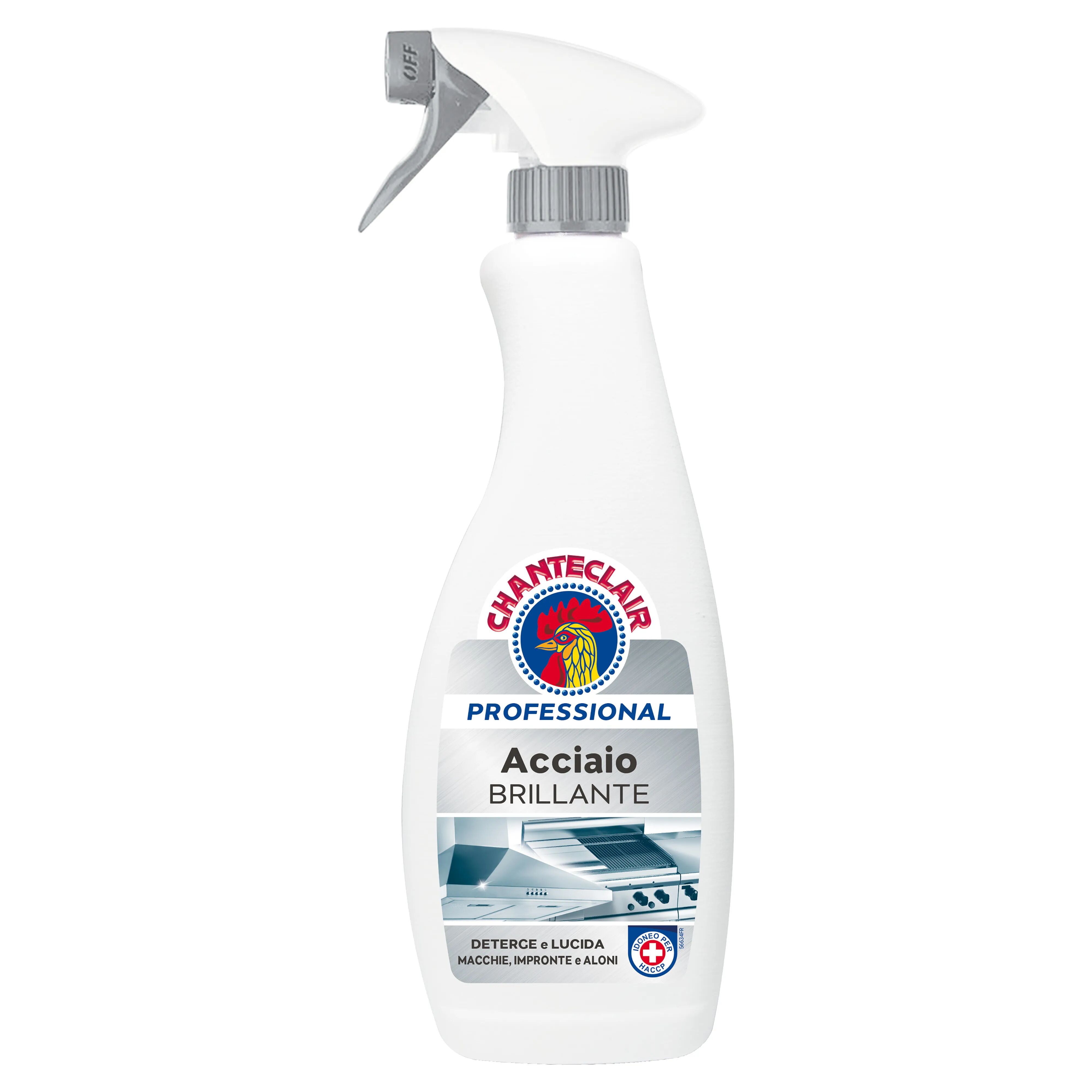 Chanteclair PULITORE ACCIAIO  PRO 700 ml DETERGE E LUCIDA  IDONEO PROTOCOLLO HACCP