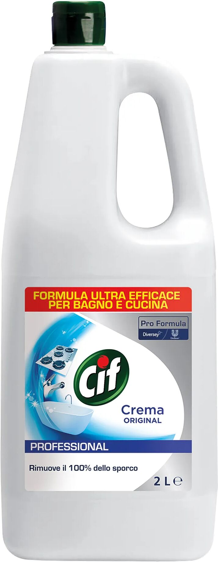 Cif DETERGENTE LIQUIDO  CREMA 2 l PER BAGNI E CUCINE PROFUMATO E SENZA RESIDUI