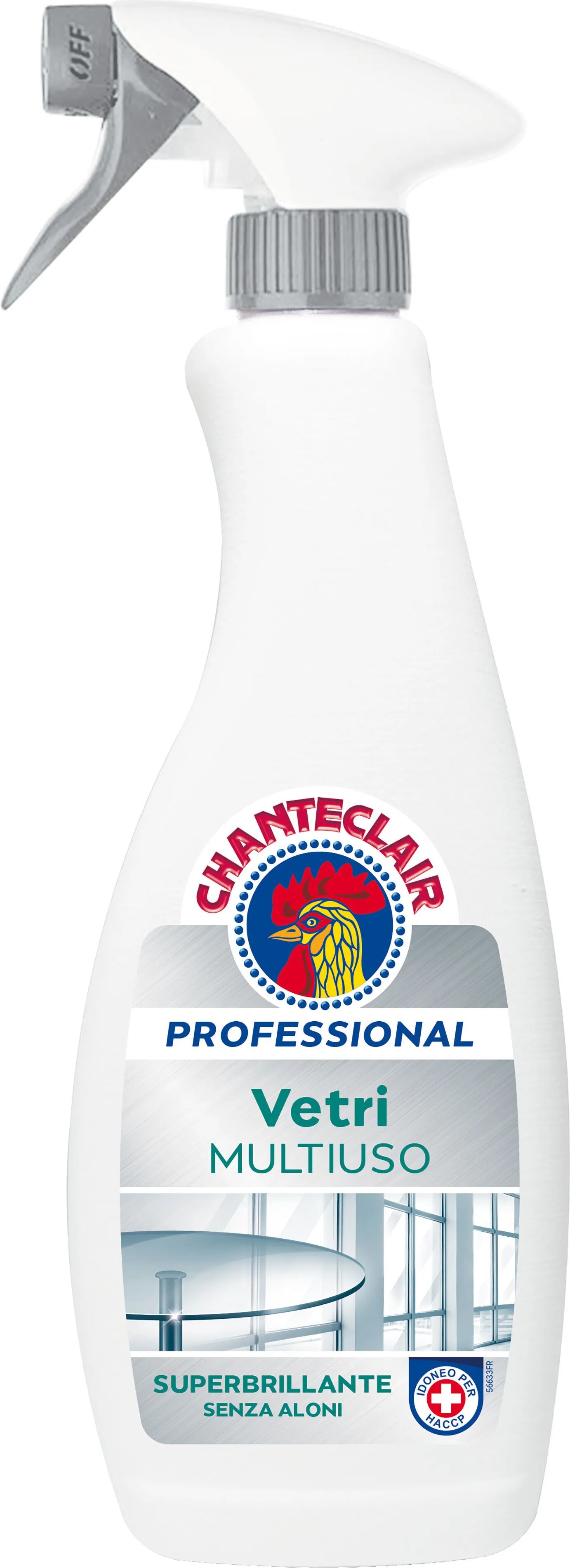 Chanteclair DETERGENTE VETRI  PRO 700 ml BRILLANTE E SENZA ALONI IDONEO PROTOCOLLO HACCP