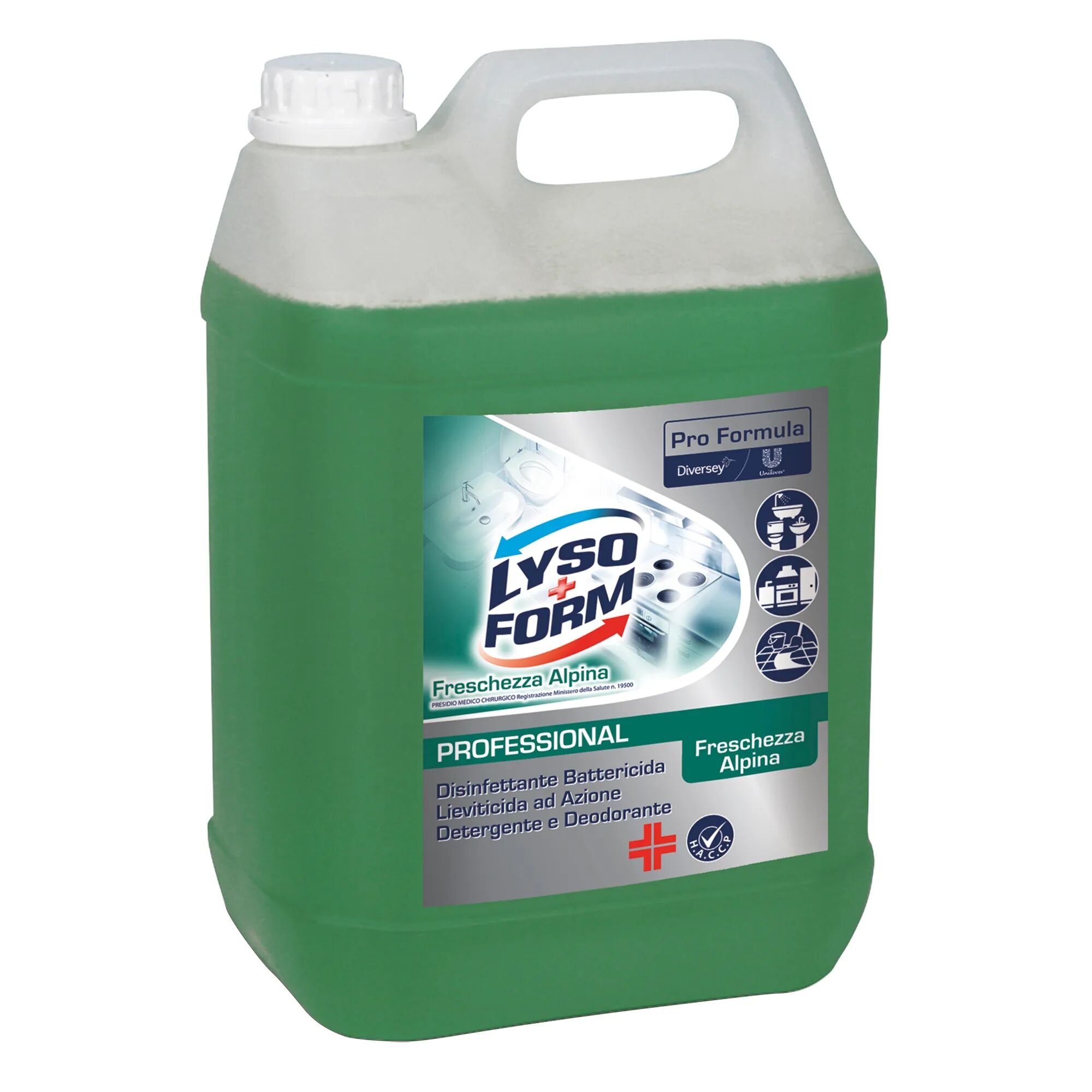 Lysoform DETERGENTE LIYSOFORM PER SUPERFICI 5 l IDEALE PER COLLETTIVITA' IDONEO HACCP E PMC