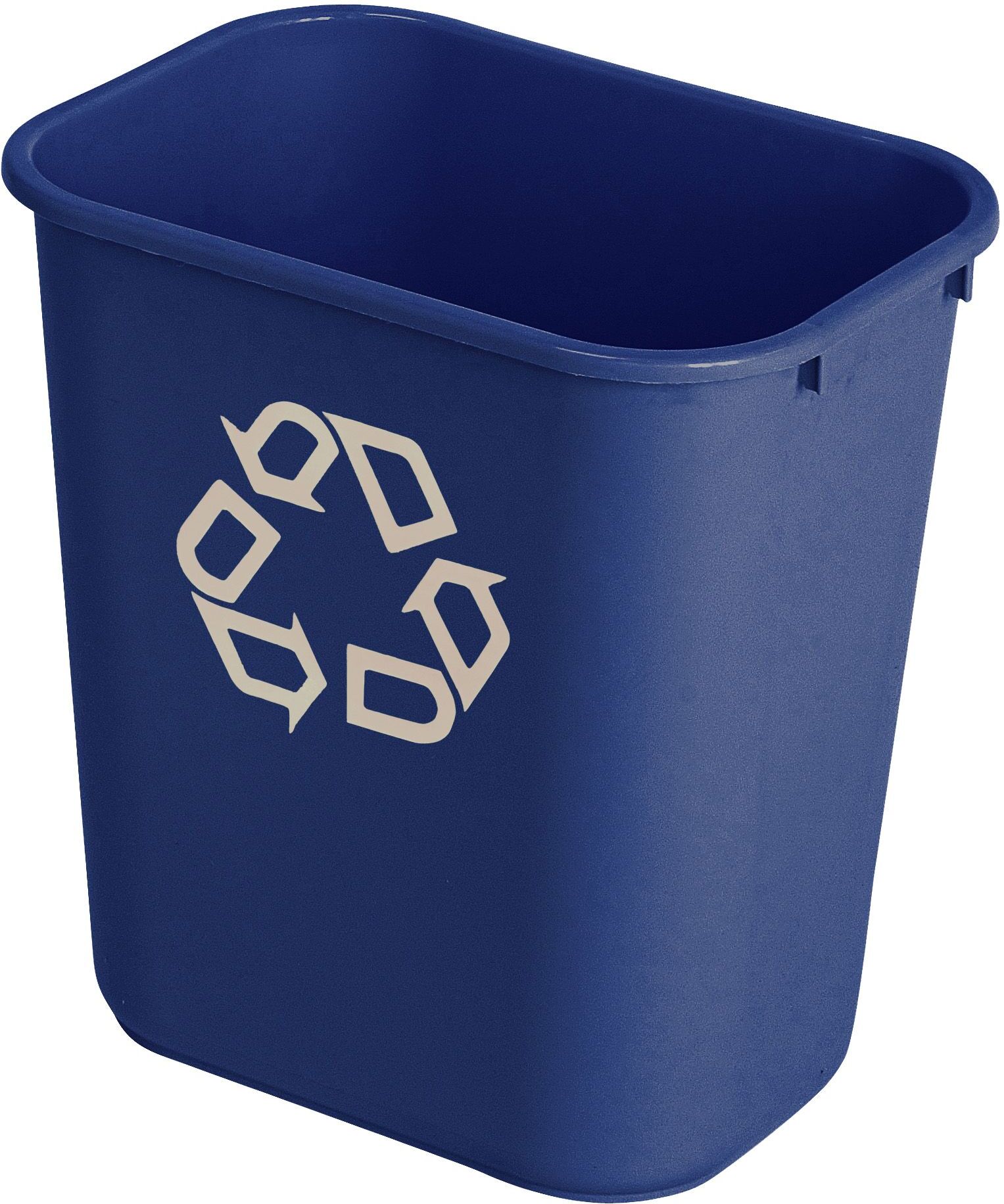 Rubbermaid Rechthoekige afvalbak 26,6 ltr, Rubbermaid, model: VB 002956, blauw, recyclingsymbool