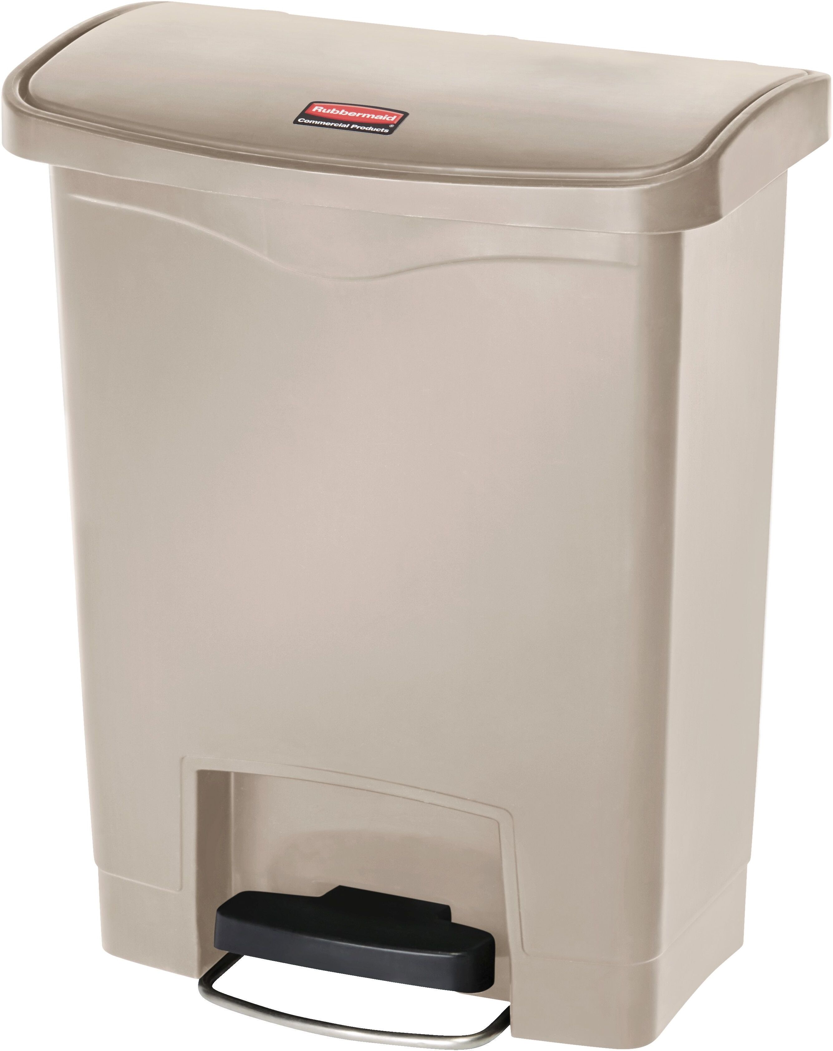 Rubbermaid Slim Jim Step On container Front Step kunststof 30 ltr, Rubbermaid, model: VB 223903, beige