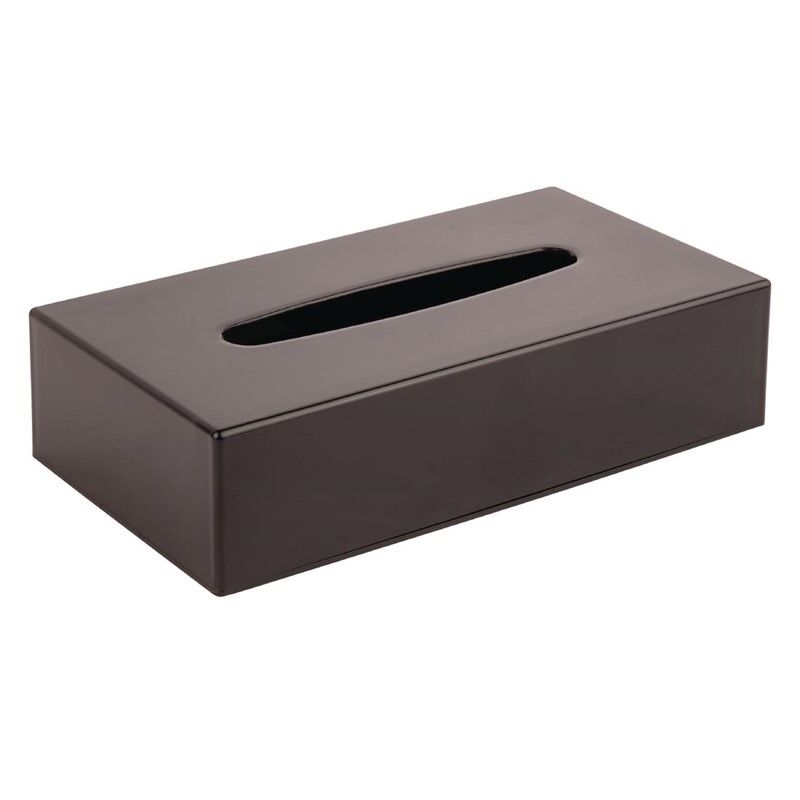 Bolero Zwarte rechthoekige tissue box