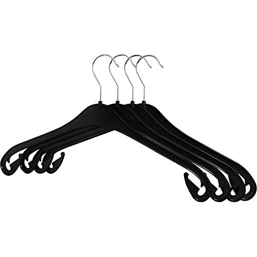 RSR Hangers Kleerhangers NA 26 cm van kunststof, 25 stuks, kinderhangers, blousehangers, overhemdhangers, kinderkleerhangers, ruimtebesparend, zwart, voor kinderkleding