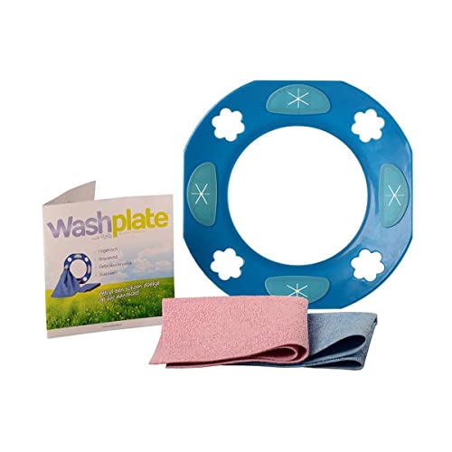 Washplate Blauw incl. 4 microvezeldoeken voor de vaatwasser: keukengadgets/keukenhulp voor het reinigen van vaatwasdoeken in de vaatwasser, effectief & antibacterieel