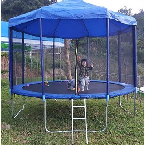 KDOQ JSY trampoline onderdelen Trampoline Top Canopy,Trampoline Shade Cover Round Canopy For Sun And Rain And Snow trampoline accessoires (Kleur: Blauw, Maat: 16FT)