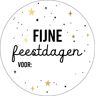 Merkloos KP etiket"Fijne Feestdagen voor", diameter 40 mm, rol van 250 stuks