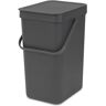 Sort&Go Afvalemmer - 12L - Grijs Brabantia Sort&Go Afvalemmer - 12L - Grijs