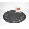 Home Therapy Handwoven Black Round Jute Rug