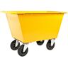 Kongamek Afvaltrolley metaal 200 L - geel - 200mm wielen Afvaltrolley metaal 200 L - geel - 200mm wielen