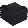 KinHwa Microfiber Vaatdoeken Dikke Wafel Weave Keuken Vaatdoeken Ultra Absorberende Vaatdoeken 30cm x 30cm 6 Pack Zwart