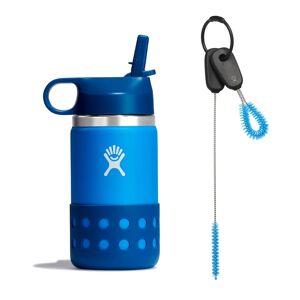 Hydro Flask Kids Wide Mouth, 354ml (12oz) + Straw & Lid Cleaning Set, Lake