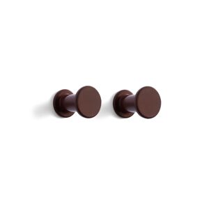 Hay - Bolt Hook Set Of 2 - Dark Brown - Kroker - Brun