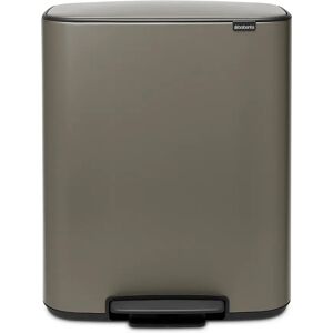 Brabantia Bo bin pedalbøtte 2x30 L Platinum