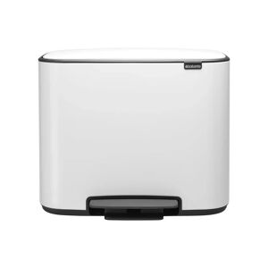 Brabantia Bo pedalbøtte 11+23 l hvit