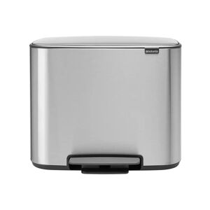 Brabantia Bo pedalbøtte 3x11 l mineral steel FFP