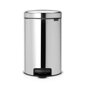 Brabantia New Icon pedalbøtte 12 liter briljant stål (sølv)