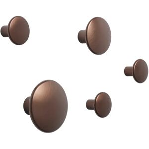 Muuto The Dots knagg metall 5-pakk Umber