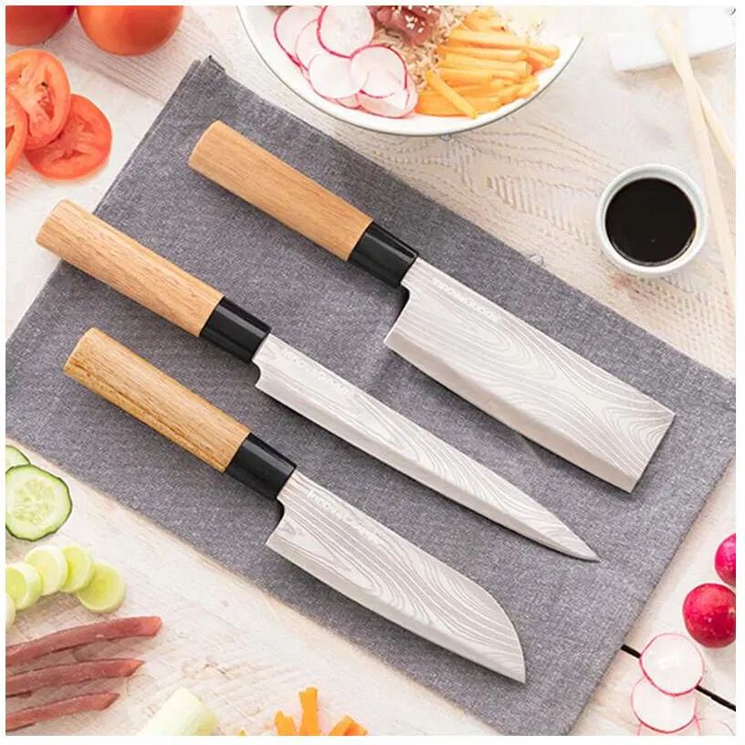 eStore 3x Japanske Kniver med Etui