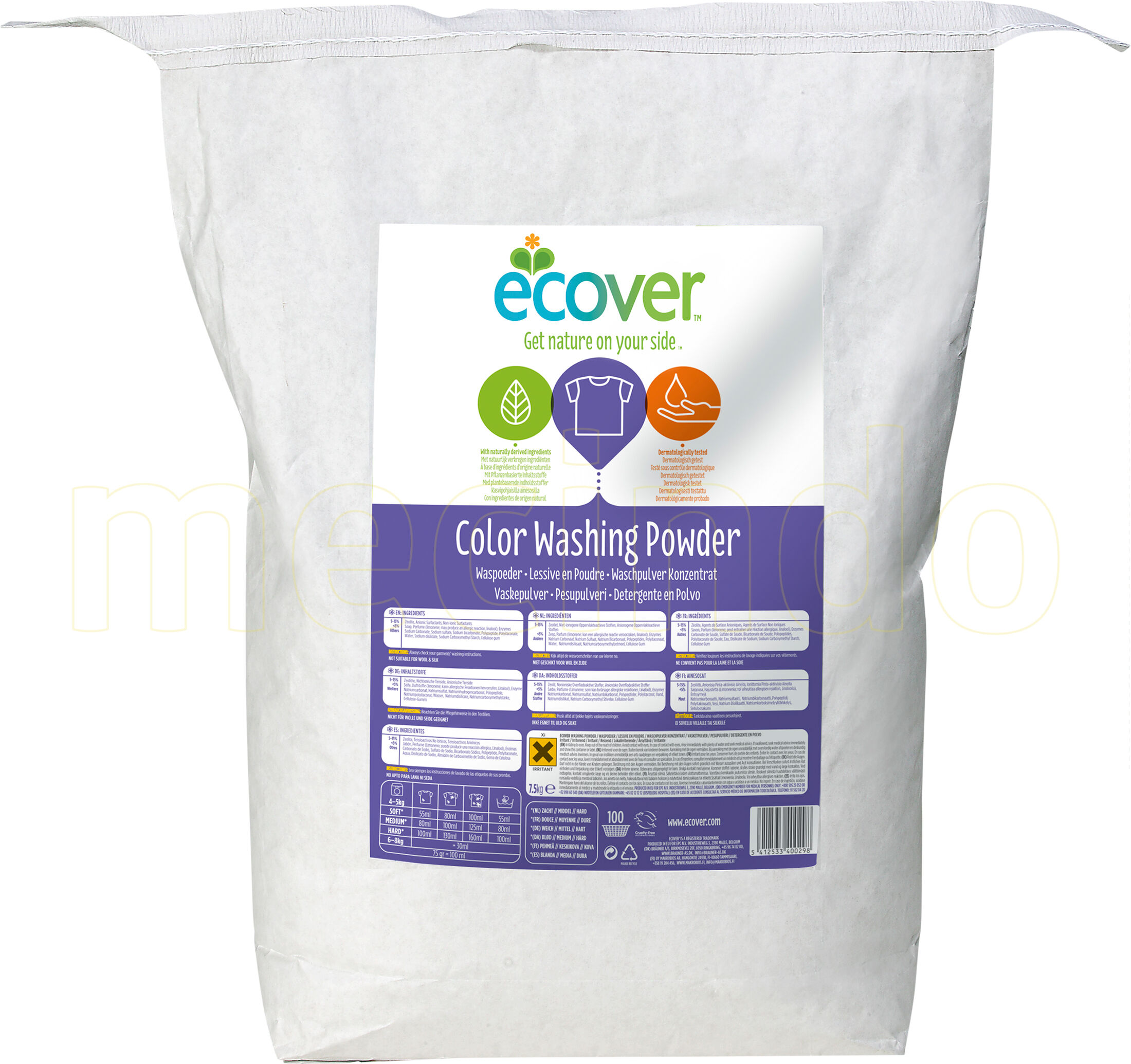 Ecover Vaskepulver Color - 7 Kg