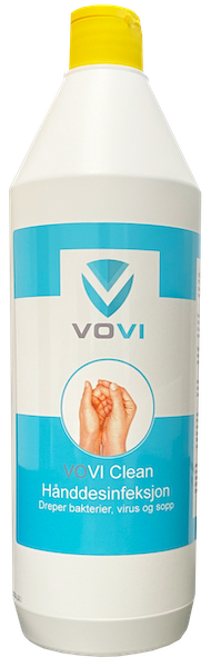 Smittevern 12x Hånddesinfeksjonsvæske 1 Liter Vovi Clean