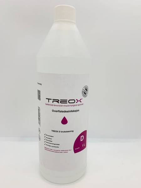 Smittevern Treox Overflate Desinfeksjon - Uten Alkohol - 1 Liter