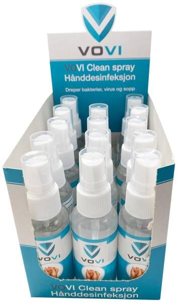 Smittevern 15x Hånddesinfeksjon Væske 50 Ml Spray Vovi Clean