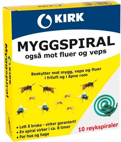 Kirk Myggspiral 10 Spiraler + 2 Stativer