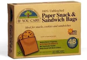 If You Care Paper Sandwich and Snack Bags, 100% nedbrytbare - 48