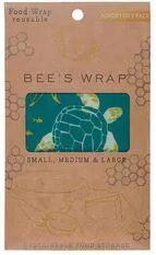 Bee's wrap 3-pack Assorted "Ocean Print" small/medium/large