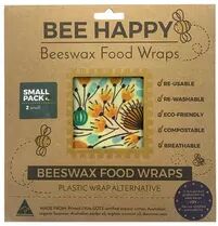 Bee Happy Beeswax Food Wraps - 2 x Small