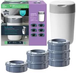 Tommee Tippee Sangenic bleiespann Twist&Click hvit + 6 refill pakketilbud