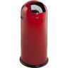 VAR Pojemnik na odpady typu Push, poj. 52 l, wys. 890 mm, czerwony