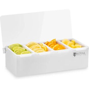 Royal Catering Ingrediensbehållare - rostfri/PP - 4 x 450 ml