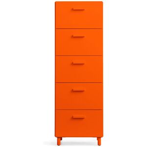 Relief - Relief Chest Of Drawers Tall Legs Orange - Orange - Orange - Byråer - Metall/trä