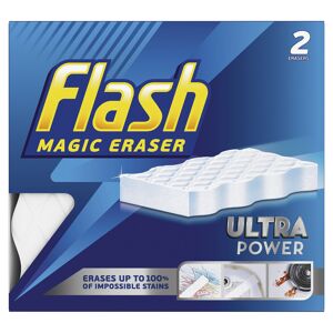 Flash Ultra Power Magic Eraser, Removes Impossible Stains Like Crayon on Walls,