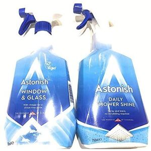 Astonish Cleaning Sprays - Window & Glass Cleaner Spray & Daily Shower Cleaning