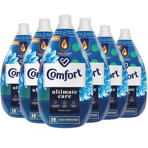 (Fresh Sky) 6xof870ml Comfort Liquid Fabric Conditioner 58W