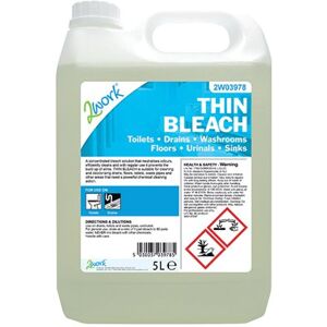 2Work Thin Bleach 5 Litre 2W03978