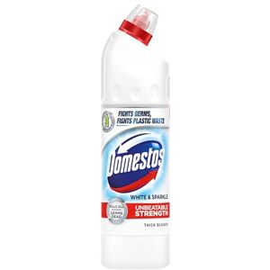 Domestos White & Sparkle Thick Bleach eliminates all known germs disinfectant for a clean, safe home 750 ml