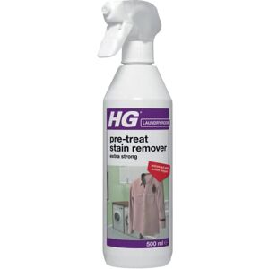 HG Laundry Pre-Treat Stain Remover, Extra Strong Pre-Wash Clothing & Fabric Spray with Active Oxygen, Removes Spots & Stains, Heavy Duty Formula Ideal for Whites & Colours – 500ml (649050106)