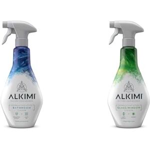 ALKIMI Bathroom Cleaner Spray – Nature-Engineered Bath and Shower Cleaner Antibacterial Spray & Glass Cleaner Spray, 500ml – Nature-Engineered Glass and Window Cleaner Spray