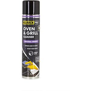 Kilrock Pro Oven & Grill Cleaner 600ml - Emuslifies grease and burnt on stains - Industrial strength foaming action, Black