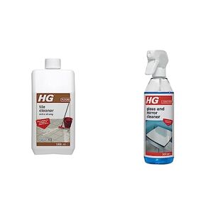 HG Tile Cleaner Extra Strong, Product 20, Professional and Powerful Tile Cleaning Formula & Glass and Mirror Cleaner, Streak-Free Glass Cleaner(500ml)