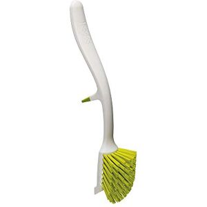 Joseph Joseph Edge Dish Washing up, Scrubbing Brush – White/Green