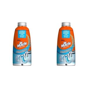 Mr Muscle Drain Foamer, Drain Cleaning Foam to Unblock & Eliminate Odour, 500 ml (Pack of 2)