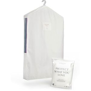 Hayden Hill Luxury Cotton Garment Storage Bag Short 40 Inch Certified Organic Cotton Suit Bag Breathable For Jackets & Short Dresses Storage Certified Carbon Neutral