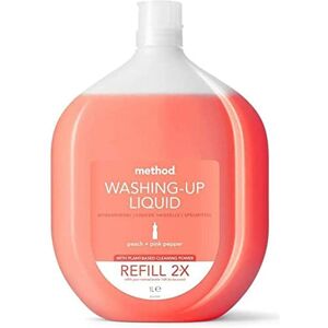 Method Washing Up Liquid Refill, Peach + Pink Pepper, 1L